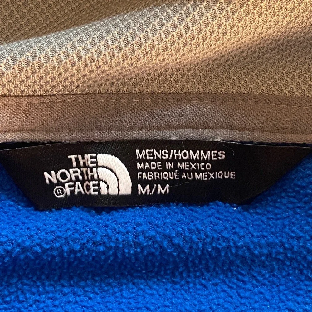 The North Face Mens Blue Pullover Hoodie Logo Fleece Sweatshirt CN3K Size M